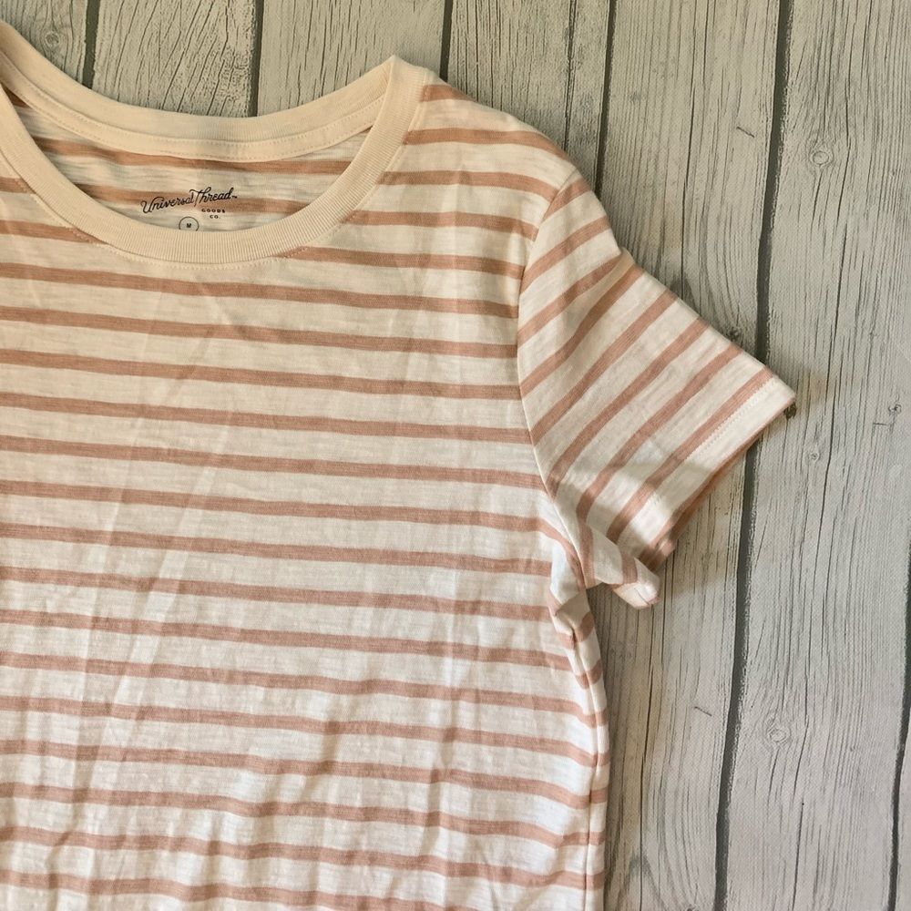 Universal Thread white and tan t-shirt dress-medium - Picture 4 of 6